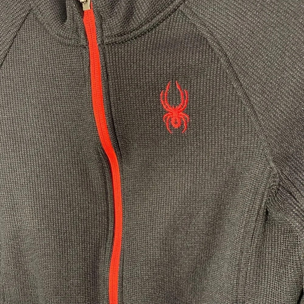 Spyder Black Jacket with Red Accents Boys Sz 10/12
